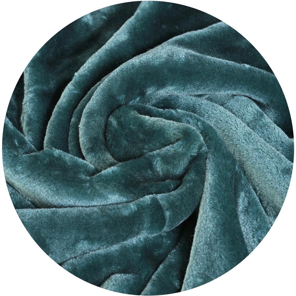 Coperta in acrilico verde 160x200 cm - Copertura morbida, calda e accogliente - Foto 2