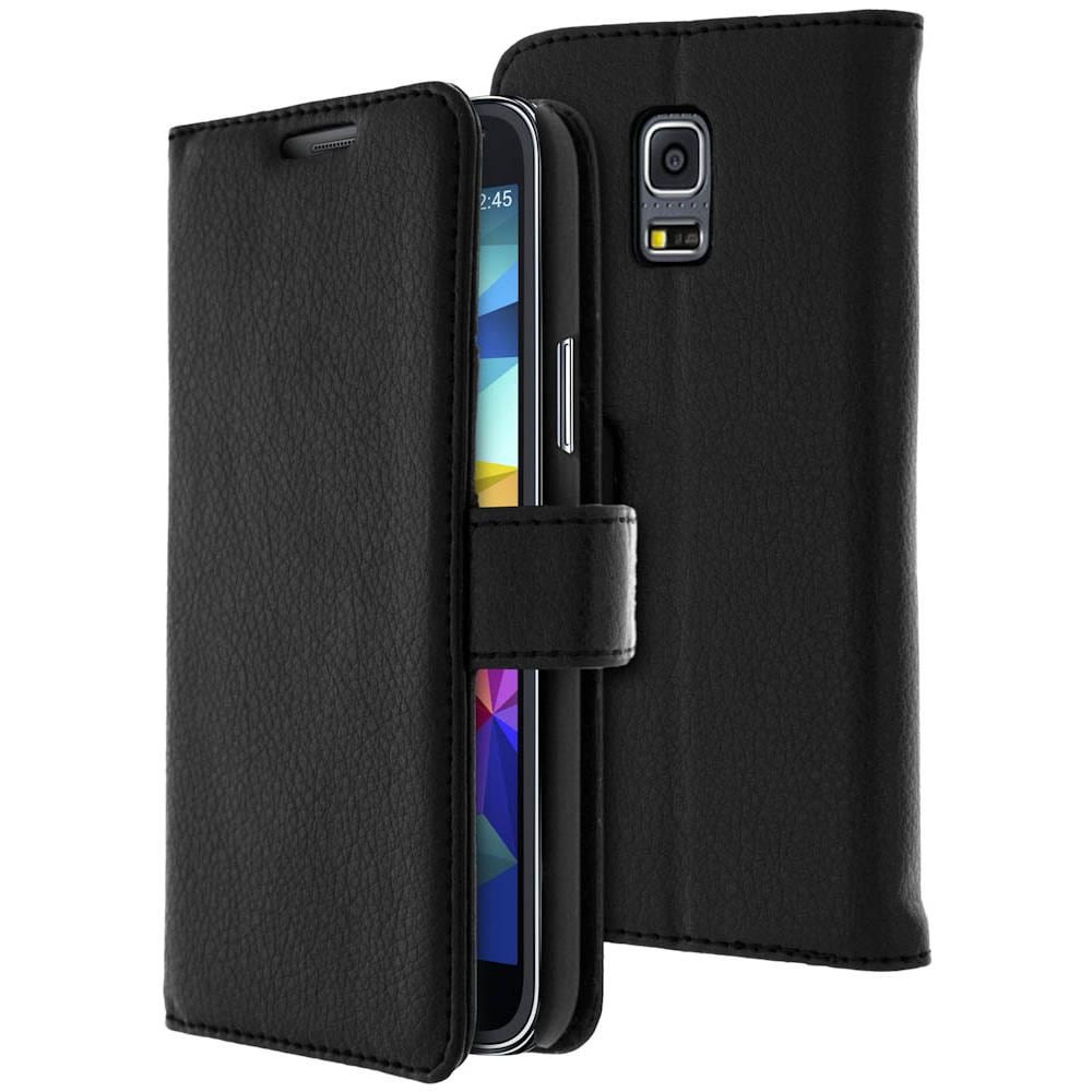 Custodia Portafoglio Stand Case Per Samsung Galaxy S5 Mini - Nera - Foto 1