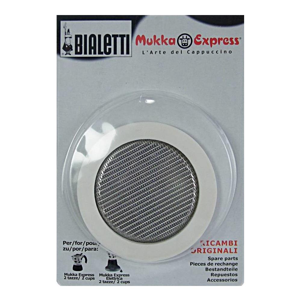 Set Guarnizione + Filtro Originale In Silicone Caffettiera Cappuccino 2 Tz Mukka Maculata Made In Italy - Foto 2