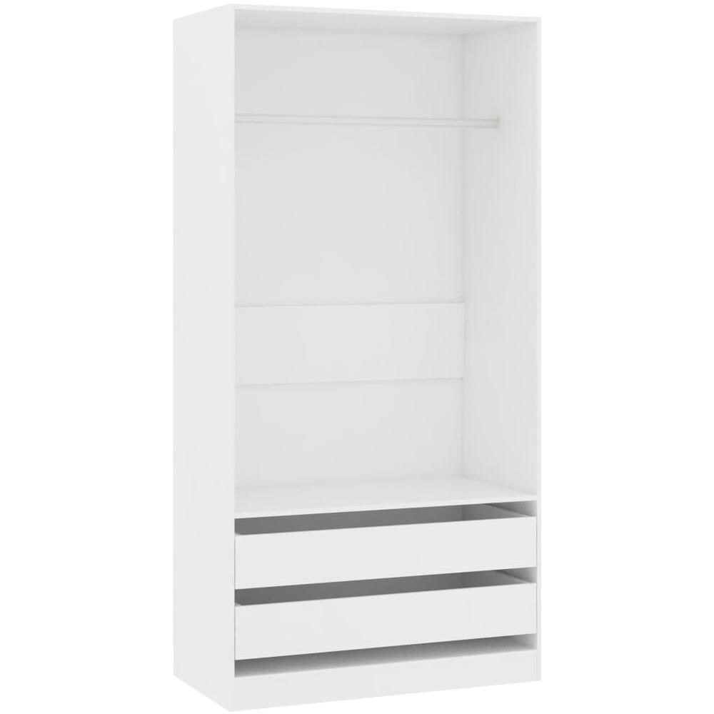 Armadio Bianco 100x50x200 cm in Legno Multistrato - Foto 2