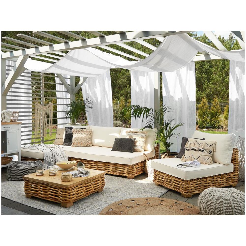 Set Lounge 4 Posti In Rattan Marrone Varallo - Foto 1