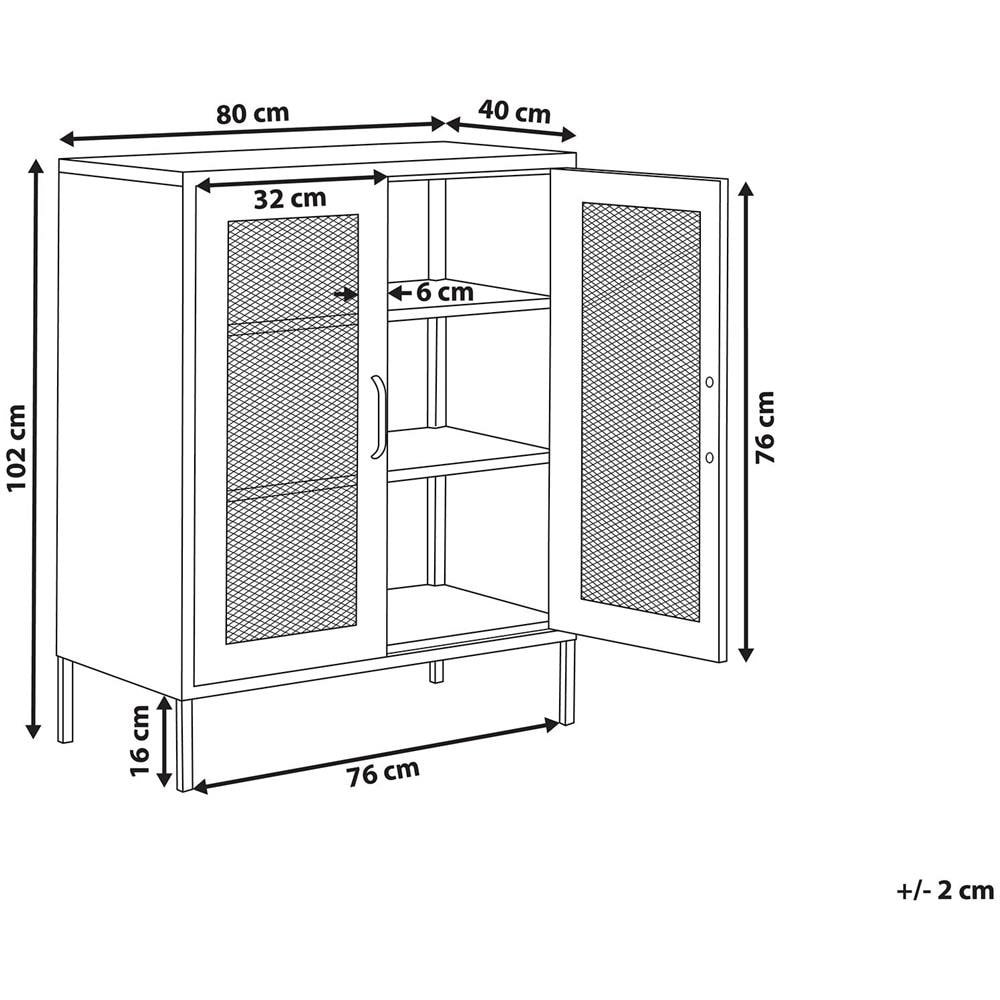 Credenza In Acciaio Cromato Nero Wakatipu - Foto 2