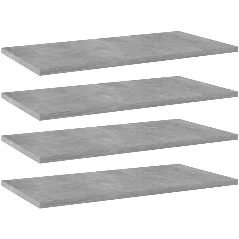 Ripiani per Libreria 4pz Grigio Cemento 60x30x1,5cm Multistrato - Foto 1