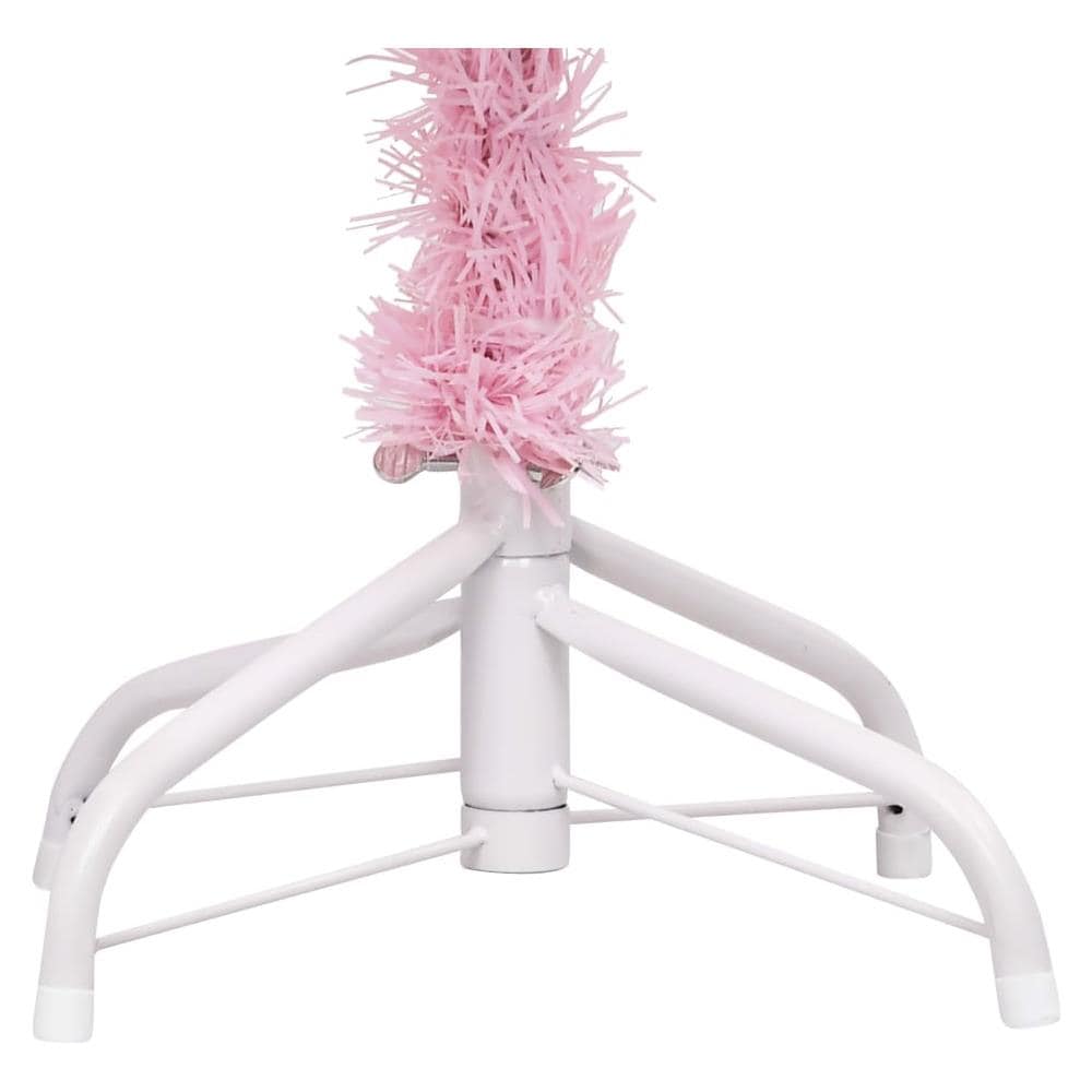 Set Albero Natale Artificiale con LED e Palline Rosa 180 cm PVC - Foto 3