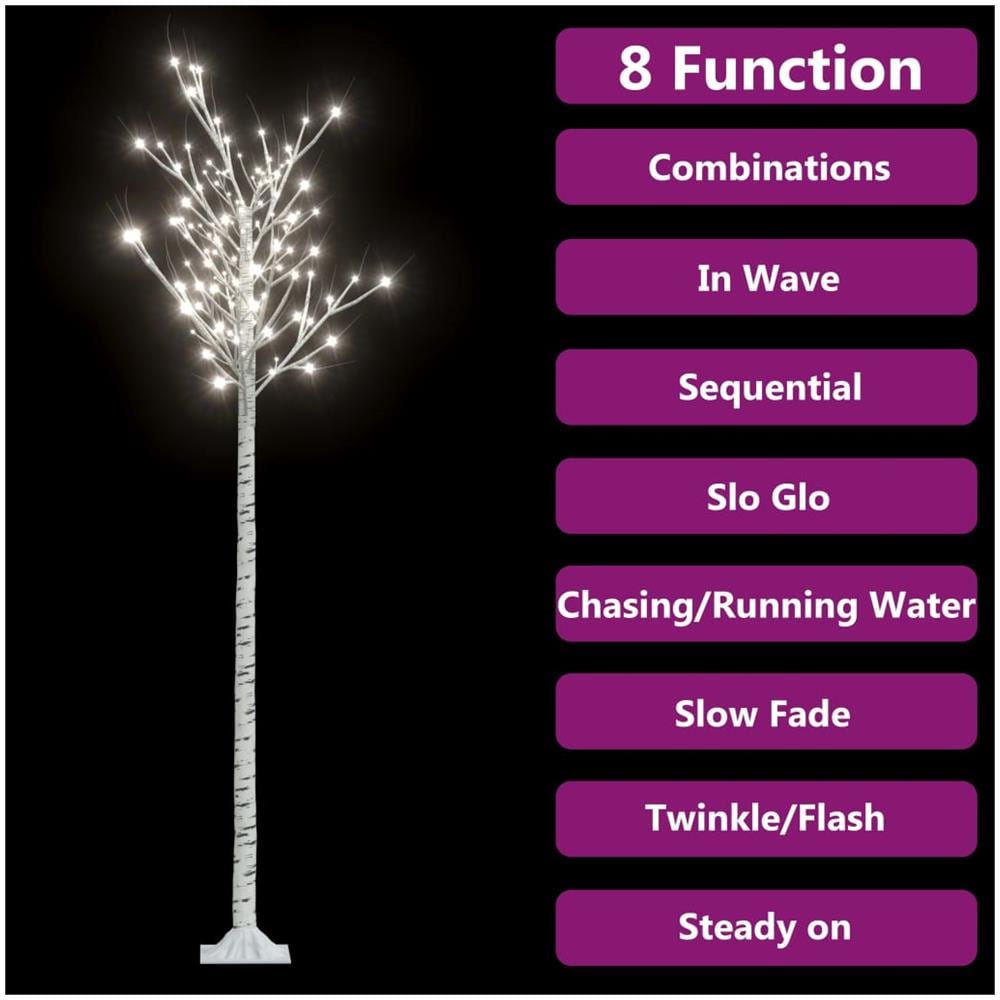 Albero Natale 200 LED 2,2m Salice Bianco Freddo Interno Esterno - Foto 3