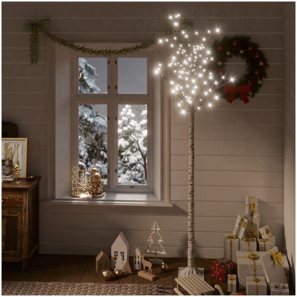 Albero Natale 200 LED 2,2m Salice Bianco Freddo Interno Esterno - Foto 1