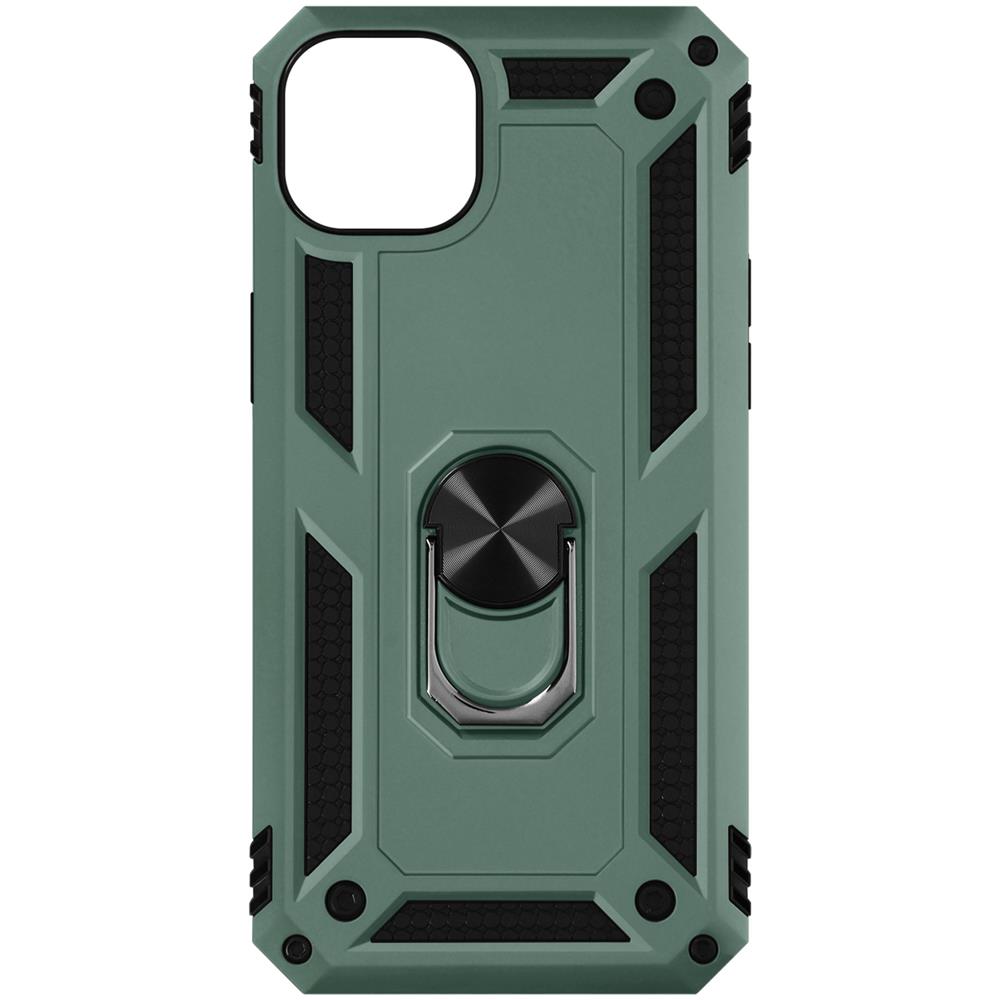 Cover per iPhone 14 Verde Custodia Rigida Opaca Cromata e Pellicola in Ceramica