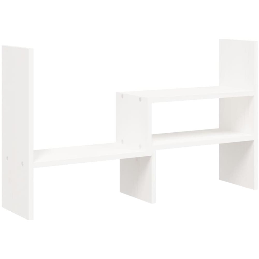 Supporto Monitor Bianco (39-72) x17x43 Cm Legno Massello Di Pino - Foto 2