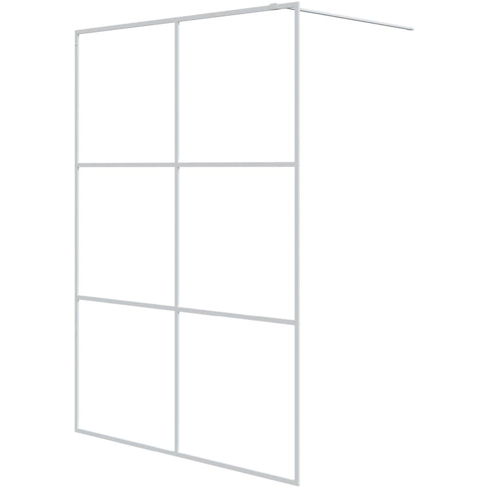 Parete Doccia Walk In Bianca 140x195 Cm Vetro Trasparente Esg - Foto 2