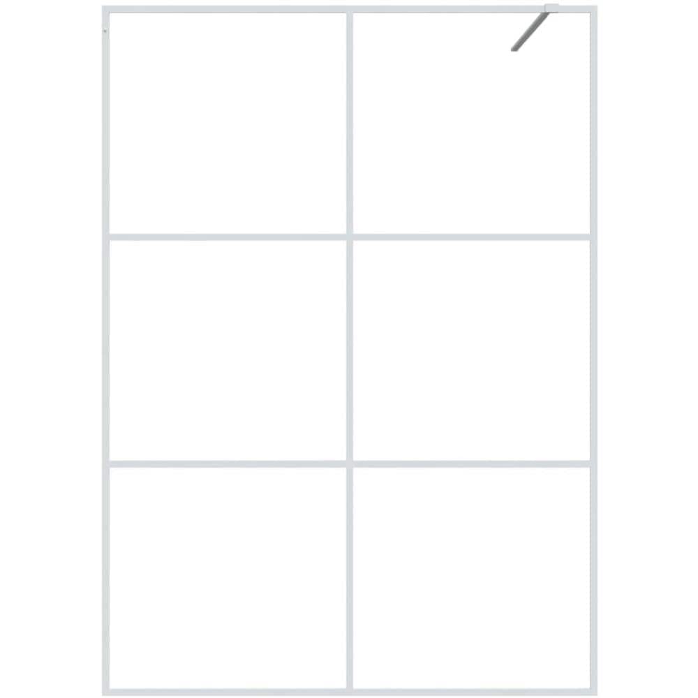 Parete Doccia Walk In Bianca 140x195 Cm Vetro Trasparente Esg - Foto 3