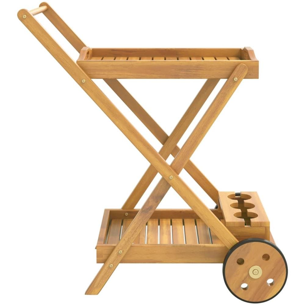 Carrello Da Tè 54x87x90 Cm In Legno Massello Di Acacia - Foto 7