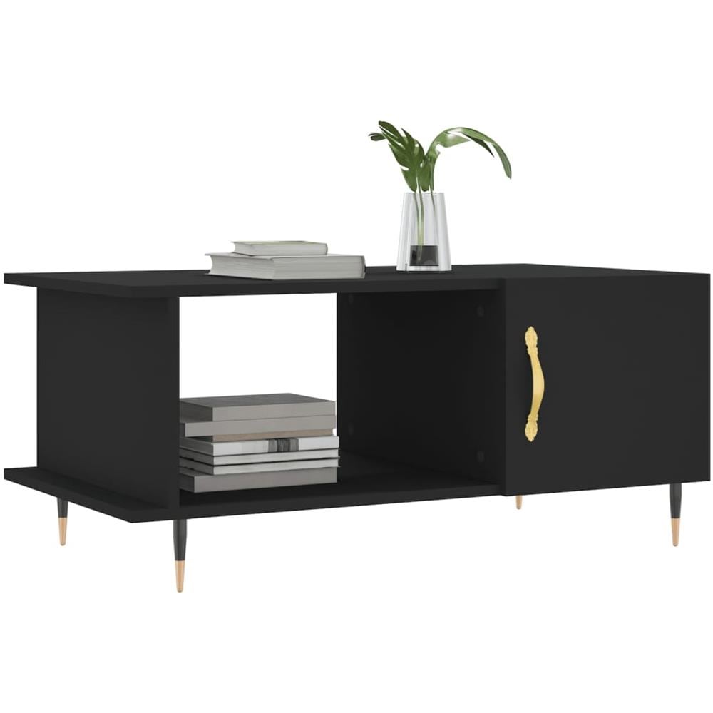 Tavolino Da Salotto Nero 90x50x40 Cm In Legno Multistrato - Foto 3