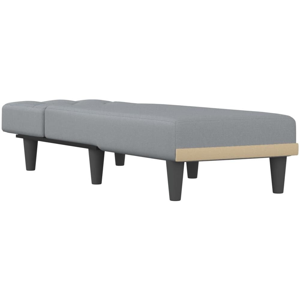 Chaise Longue In Tessuto Grigio Chiaro - Foto 3