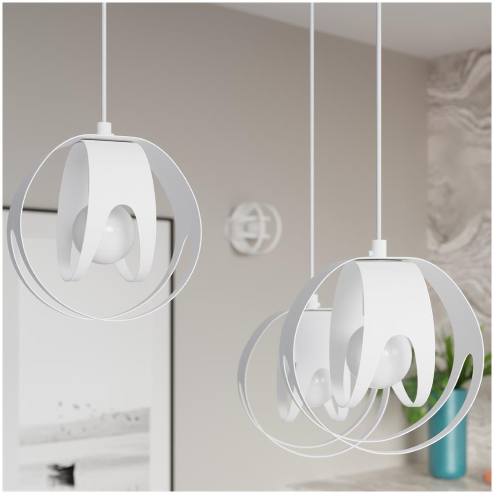 Lampada Da Soffitto Tulos Bianco Sl. 1082 - Moderno Lampade Da Soffitto Bianco 21x16x16 Cm - Foto 1