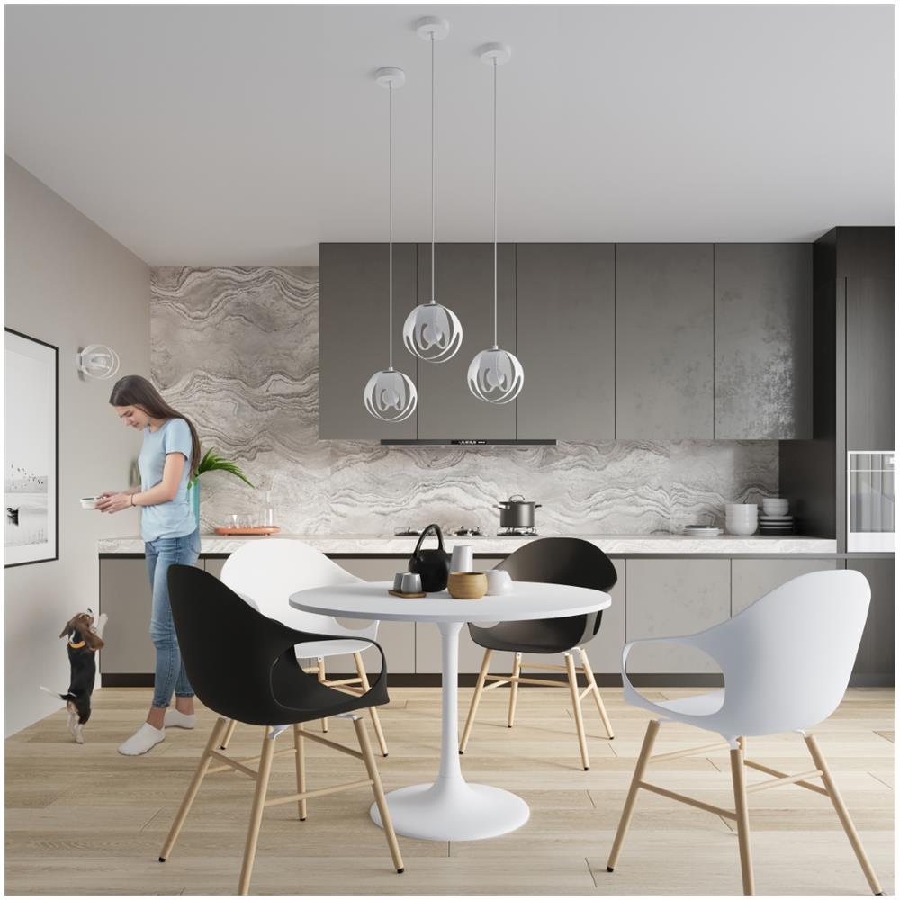 Lampada Da Soffitto Tulos Bianco Sl. 1082 - Moderno Lampade Da Soffitto Bianco 21x16x16 Cm - Foto 7