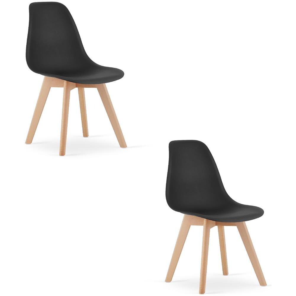 Sedia KITO - Sedie da pranzo ergonomiche nere x2 - Foto 1