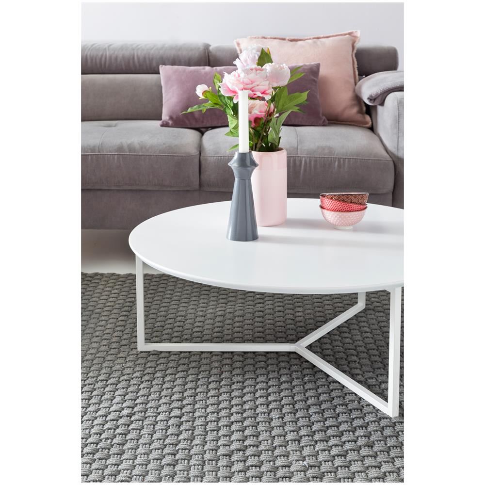 Tavolino da caffè Ø80 cm, bianco - Foto 2