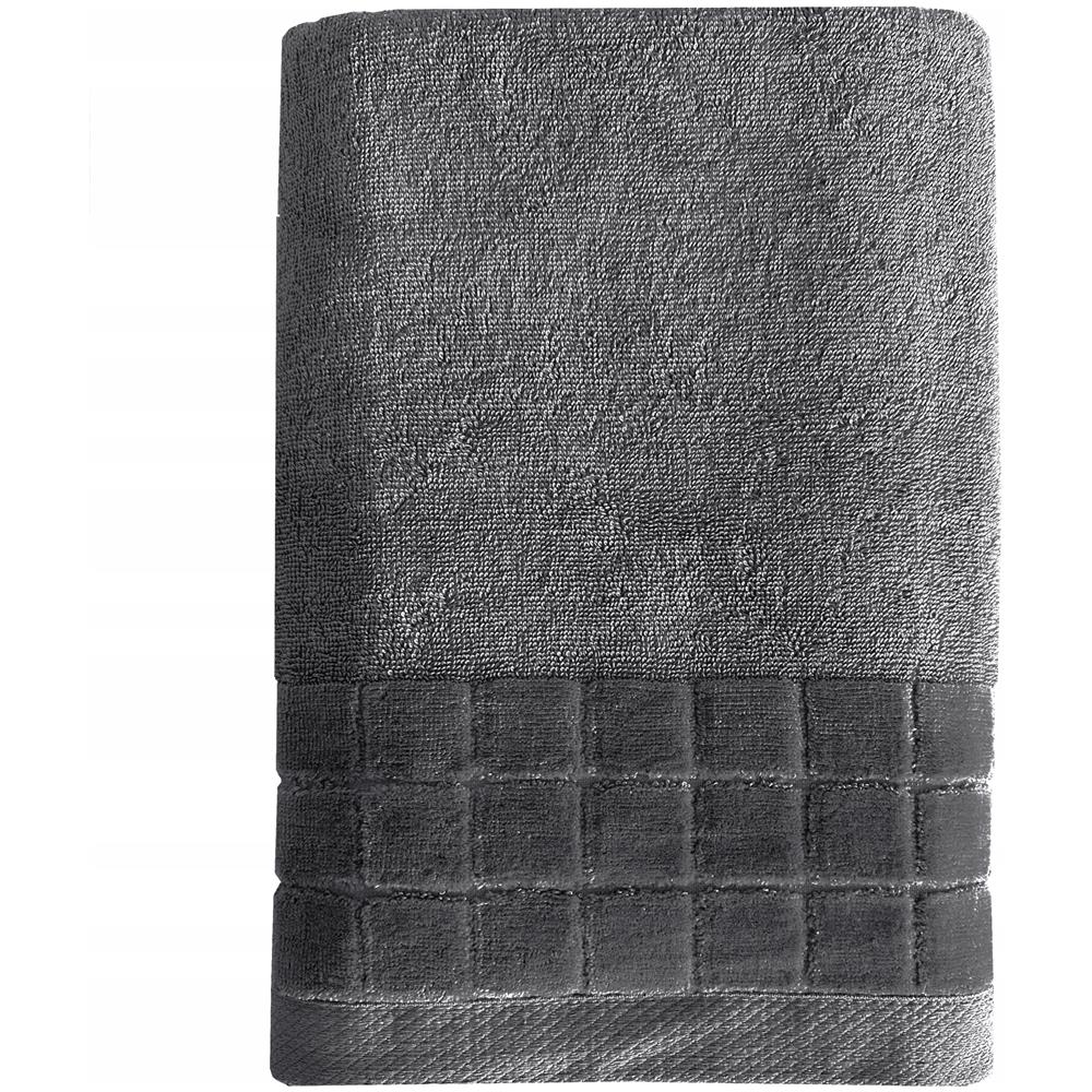 Asciugamano Larisa 70x140 cm 500 g - Grigio grafite - 100% cotone - Morbido e assorbente - Foto 1