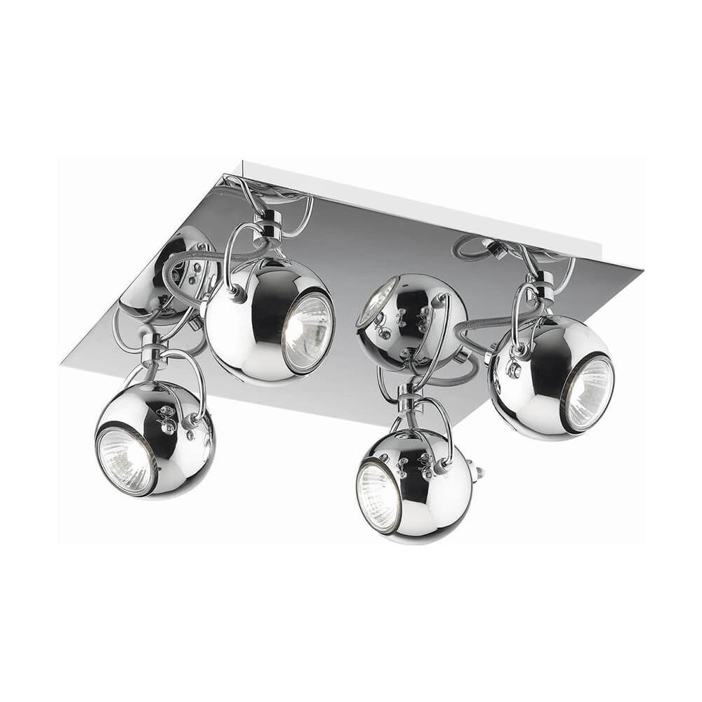 Lampada Da Parete / soffitto 4 X 28w Gu10 Cromo - Foto 1