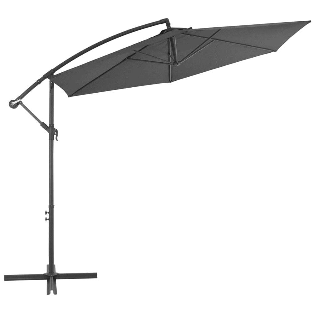 Ombrellone A Sbalzo Con Palo In Alluminio 300 Cm Antracite - Foto 2