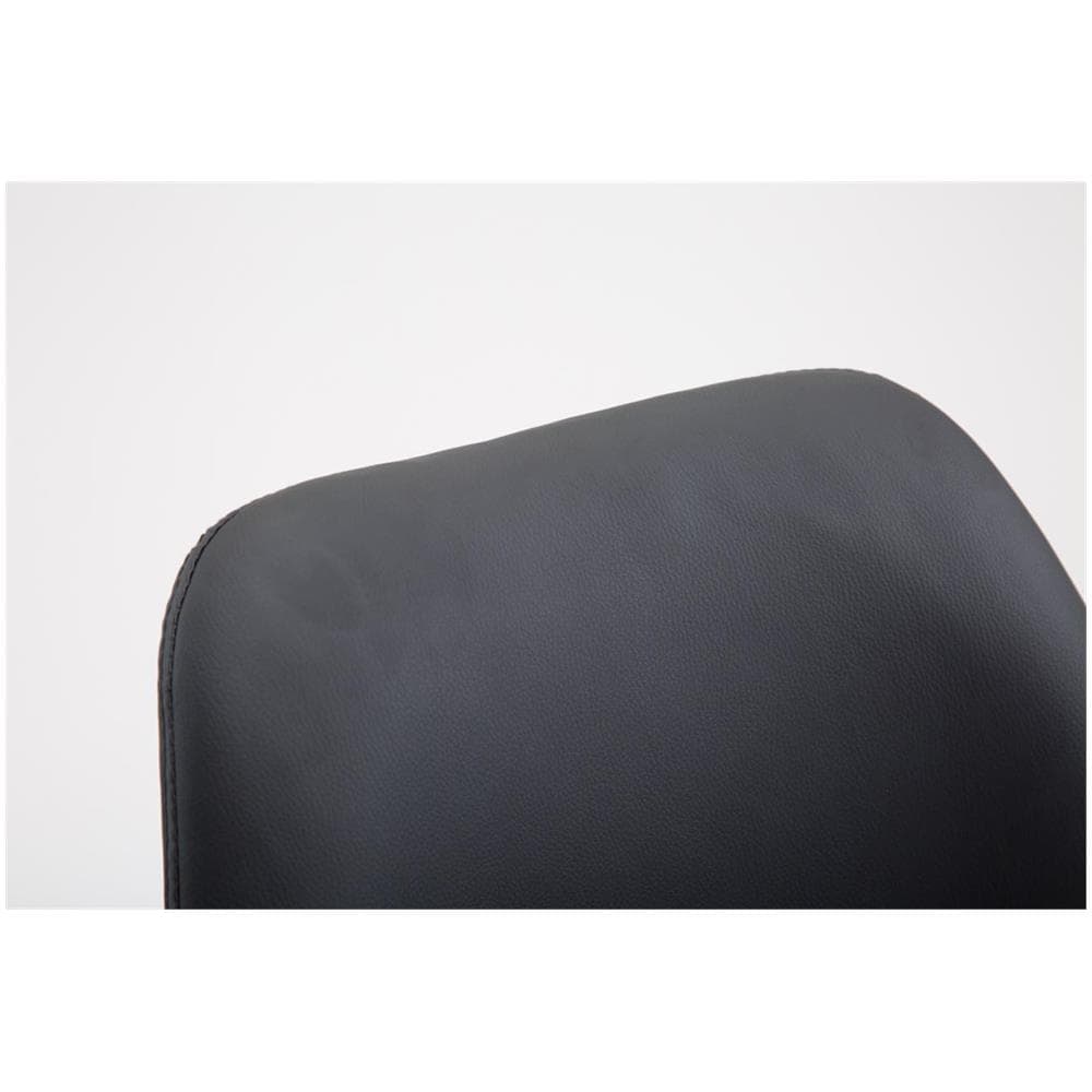 Sgabello Design Tulip Cannes in Similpelle I Sgabello Bar in Legno di Quercia I Sedia Cucina con Poggiapiedi E Schienale Nero Natura - Foto 5