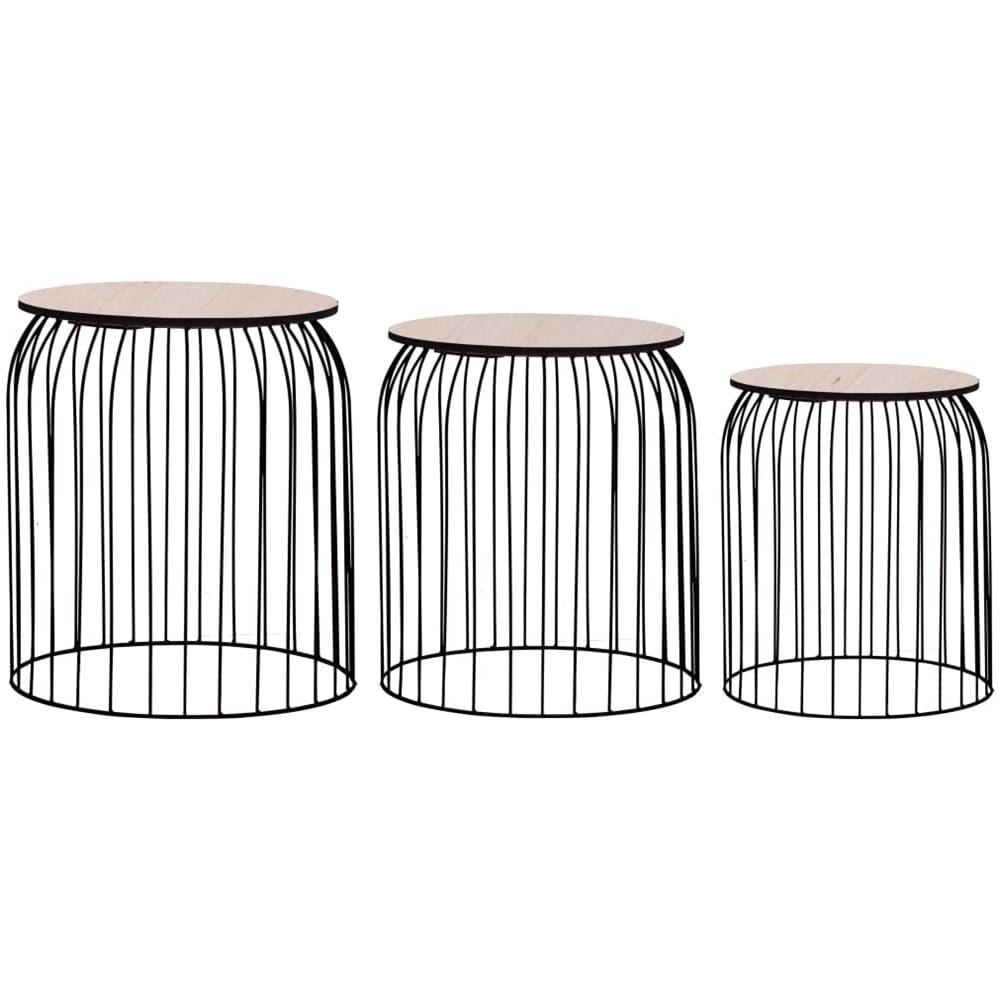 Tavolini Da Caffè 3 Pz Neri - Foto 1