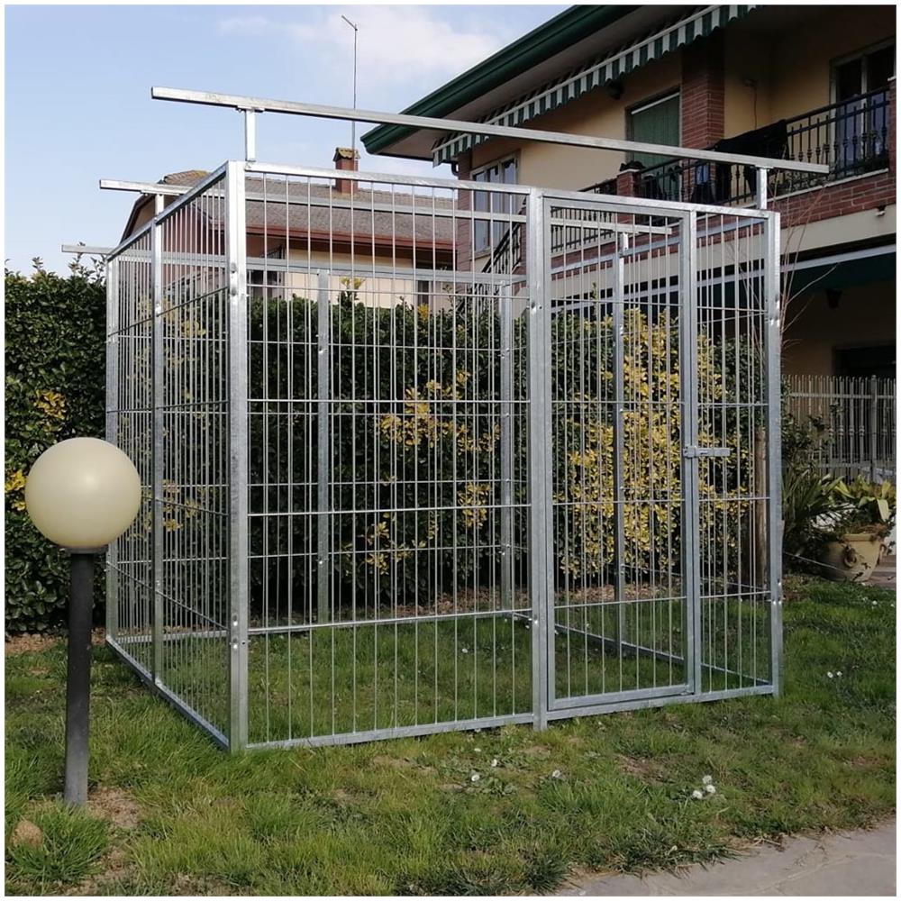 Box Per Cani Da Esterno In Rete Con Predisposizione Alla Copertura Zincatura Elettrolitica 200 X 200 X H 180 Cm - Foto 1