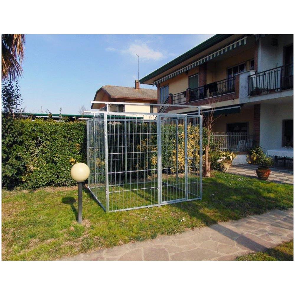 Box Per Cani Da Esterno In Rete Con Predisposizione Alla Copertura Zincatura Elettrolitica 200 X 200 X H 180 Cm - Foto 2