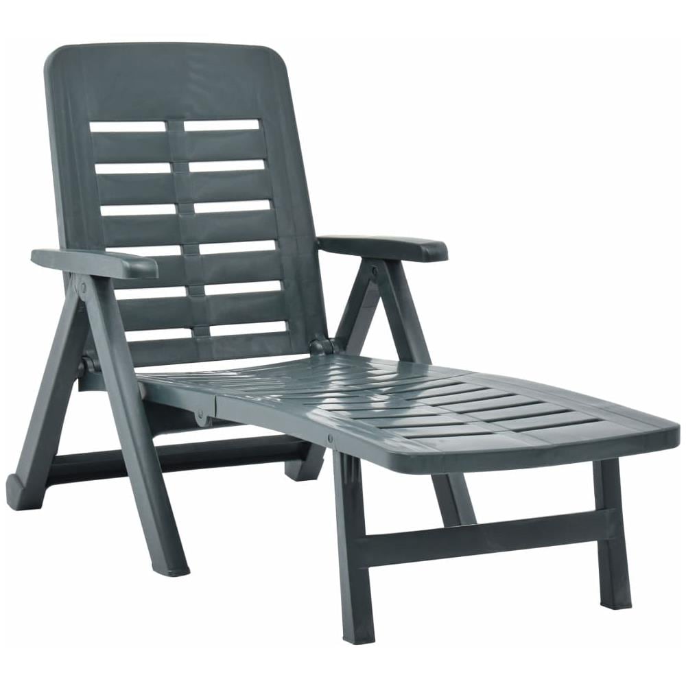 Set Relax Da Giardino 5 Pezzi In Polyrattan Grigio - 2 Lettini Pieghevoli, Tavolo E Cuscini - VidaXL - 6