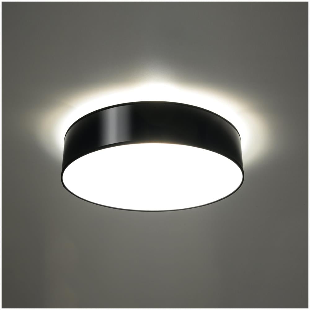 Plafoniera Rotonda A Filo A 3 Luci Nera, Attacco E27 - Foto 13