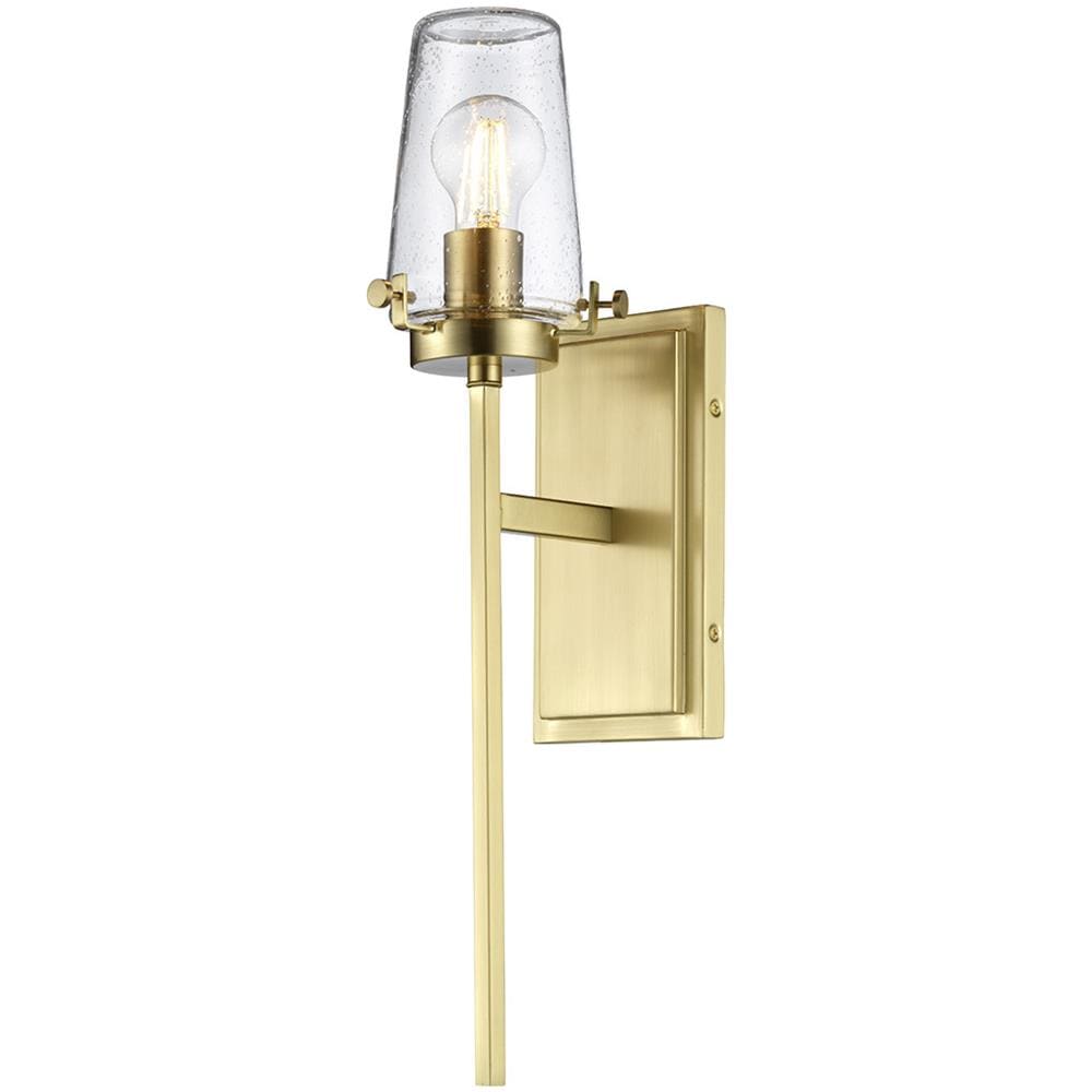Applique A 1 Luce, Ottone Spazzolato, Ip44, E27 - Foto 1