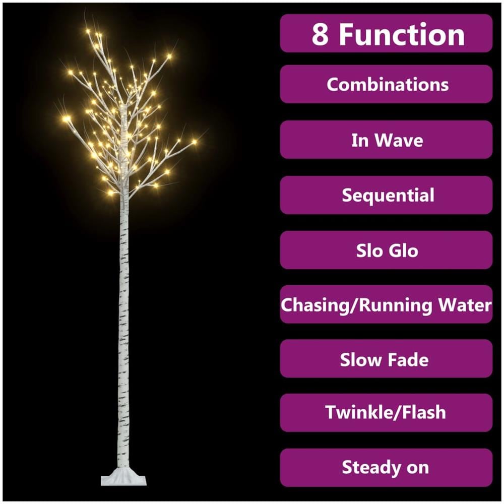 Albero Natale 200 LED 2,2 m Salice Bianco Caldo Interno Esterno - Foto 3