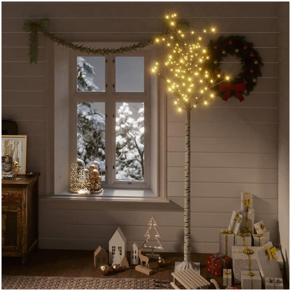 Albero Natale 200 LED 2,2 m Salice Bianco Caldo Interno Esterno - Foto 1