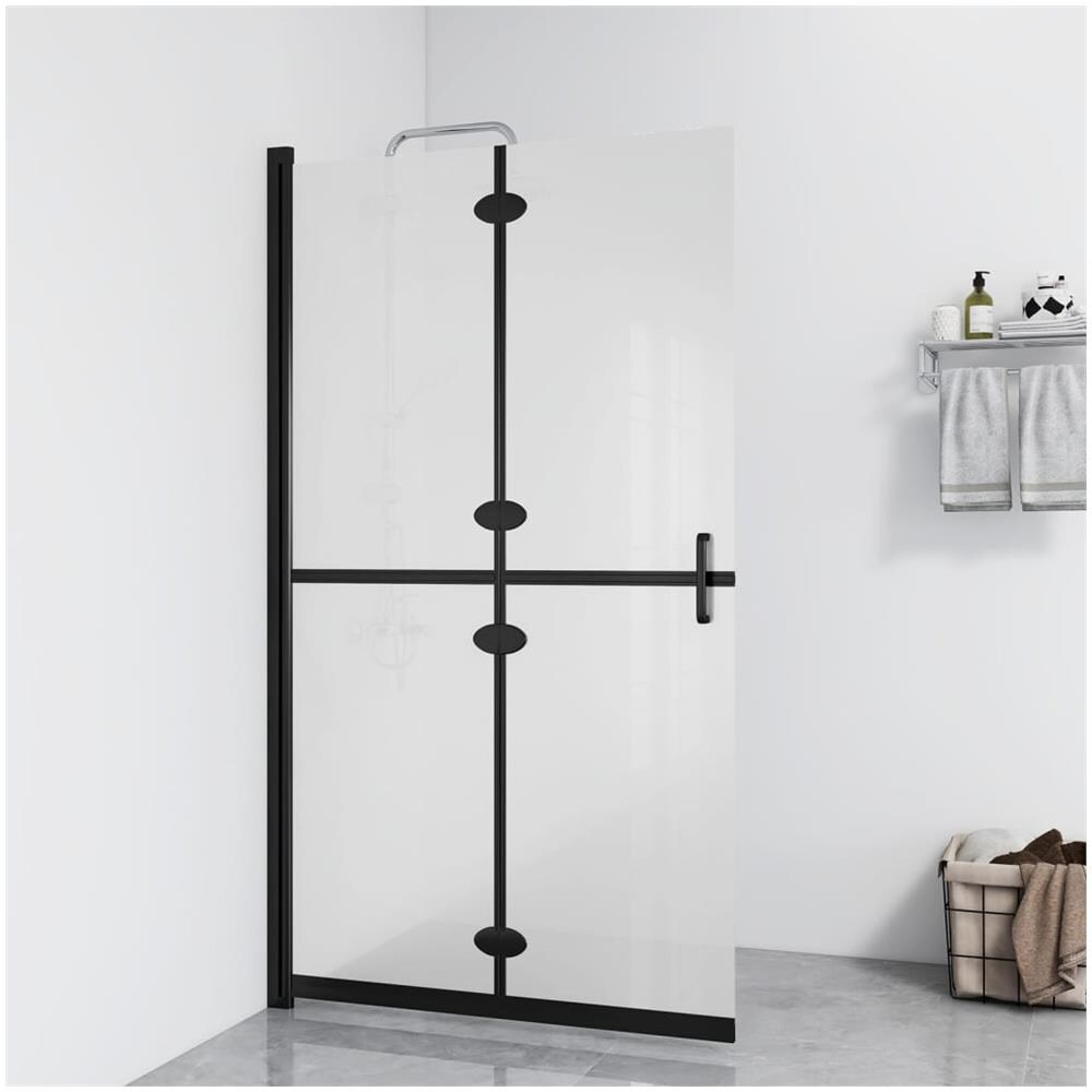 Parete Per Doccia Walk-in Pieghevole In Vetro Esg 110x190 Cm - Foto 1