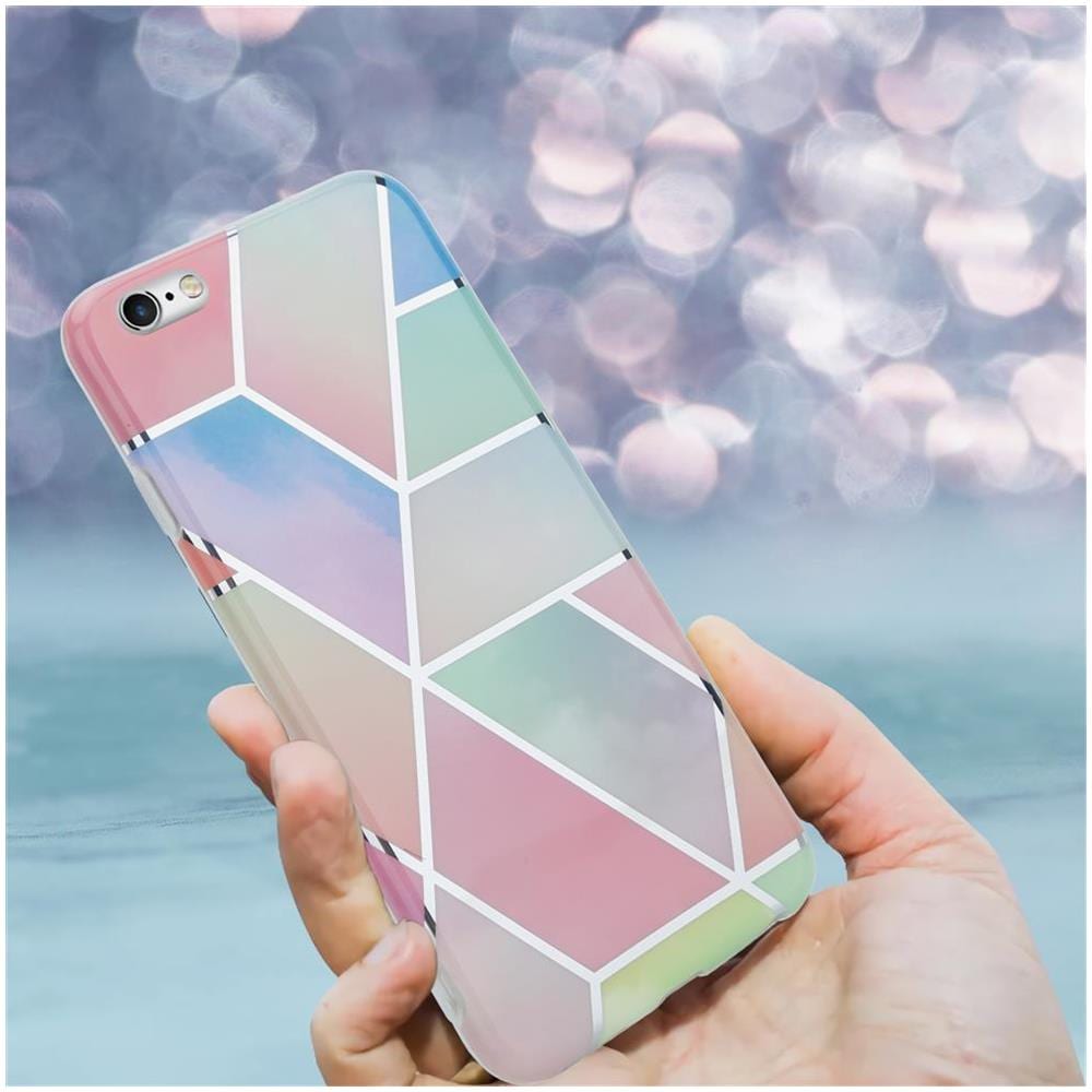 Cadorabo Custodia Compatibile Con Apple Iphone 6 / Iphone 6s In Marmo Arcobaleno No. 11 - Coperchio Protettivo In Silicone Tpu Con Motivo A Mosaico - Foto 8