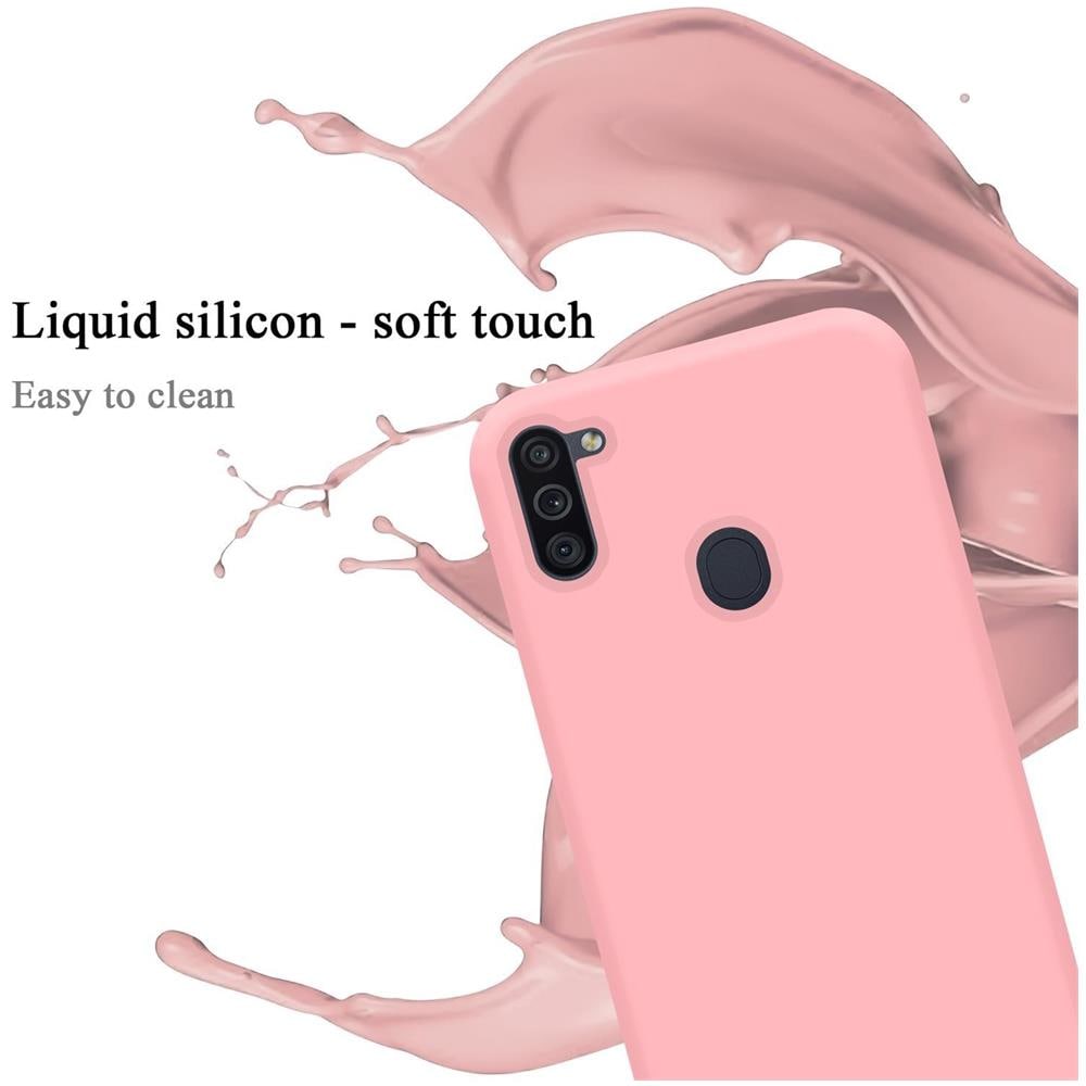 Custodia Compatibile Con Samsung Galaxy A11 / M11 In Liquid Rosa - Coperchio Protettivo In Silicone Tpu Flessibile - Foto 2