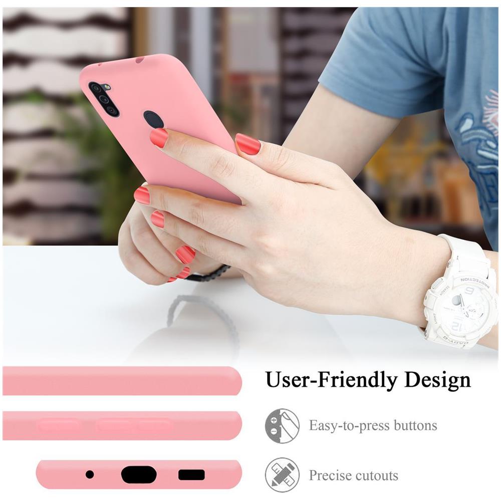 Custodia Compatibile Con Samsung Galaxy A11 / M11 In Liquid Rosa - Coperchio Protettivo In Silicone Tpu Flessibile - Foto 6