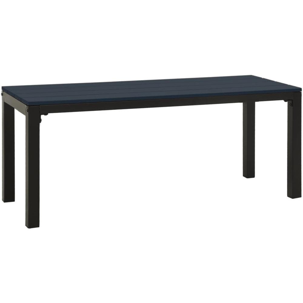Panchina da Giardino 110 cm Nera in Acciaio e WPC - Foto 2