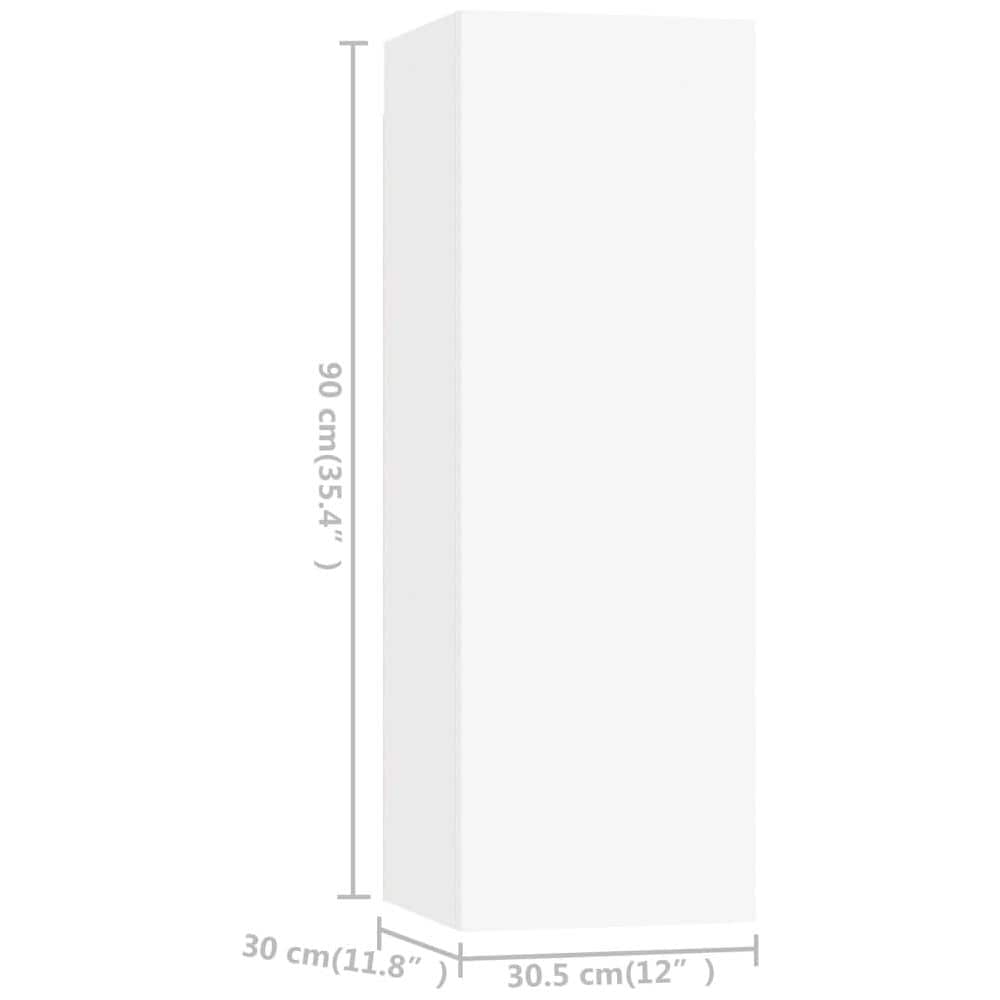 Set di Mobili Porta TV 6 pz Bianco in Legno Multistrato - Foto 8