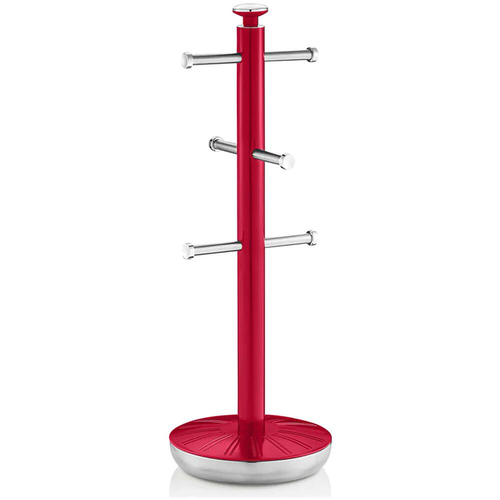 Swka1054rn Retro Set Di Portarotolo Da Cucina + Portatazze Supporto Per 6 Tazze Di Caffè Rosso - Foto 2