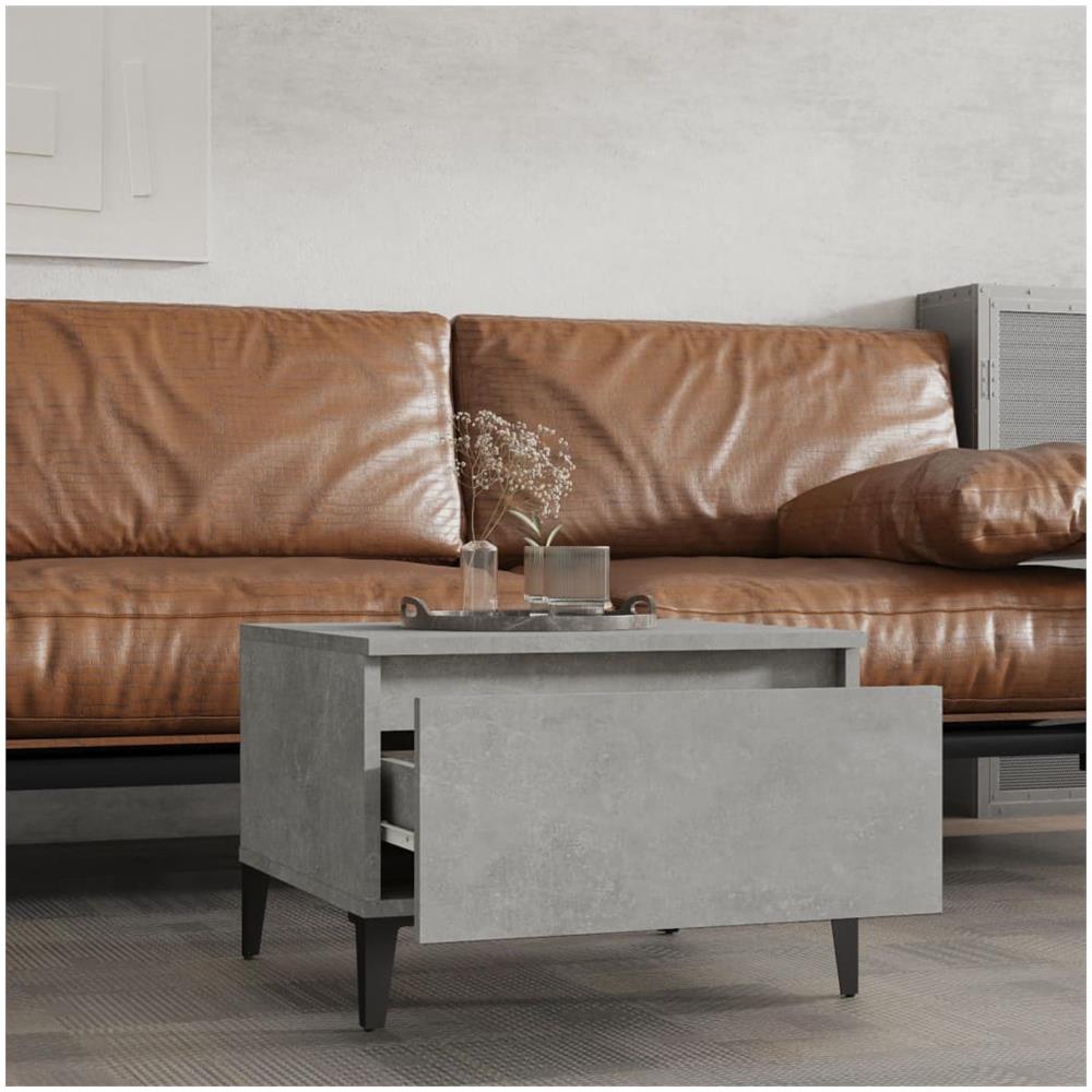 Tavolini 2pz Grigio Cemento 50x46x35 Cm In Legno Multistrato - Foto 3