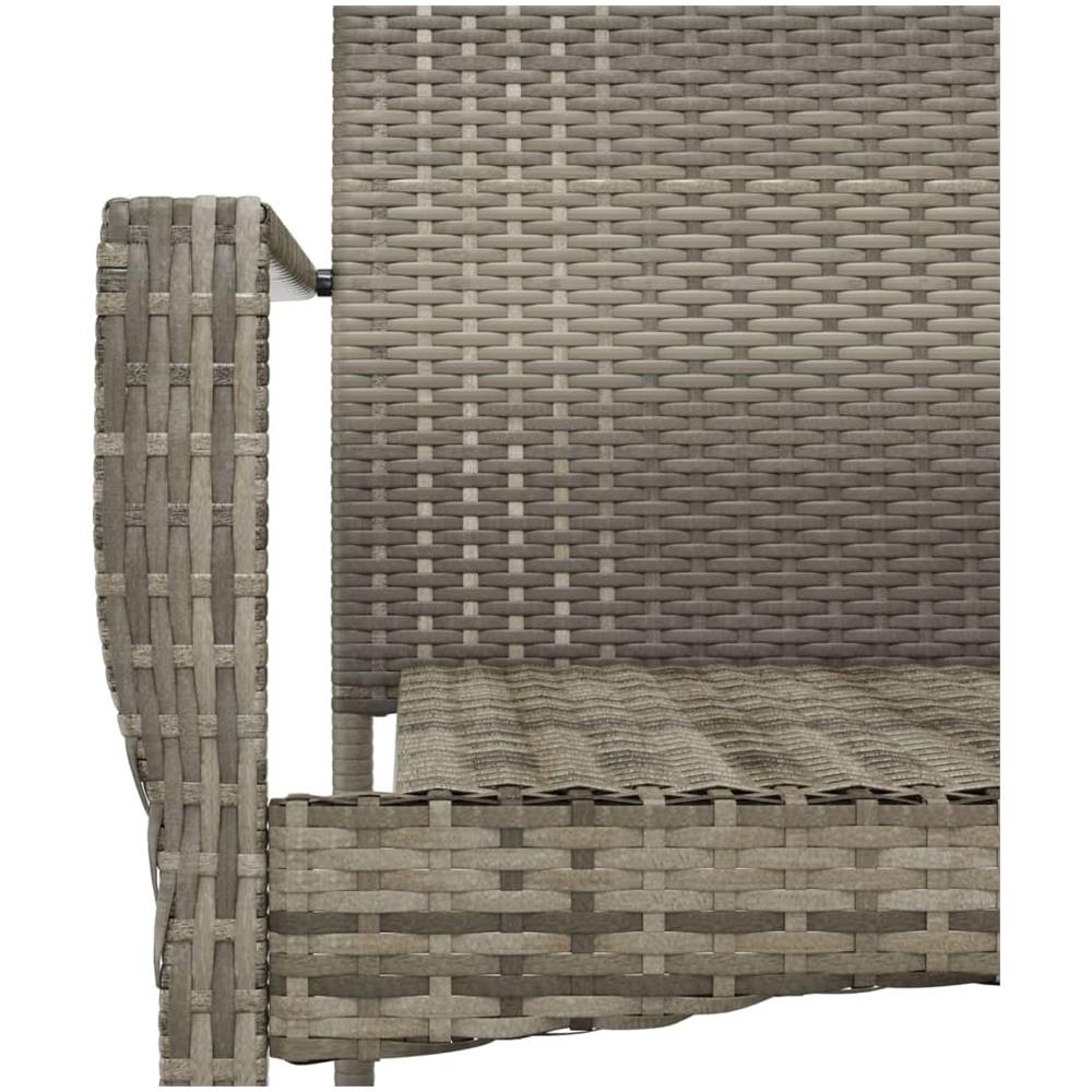 Sedie Da Giardino Con Cuscini 4 Pz In Polyrattan Grigie - Foto 8