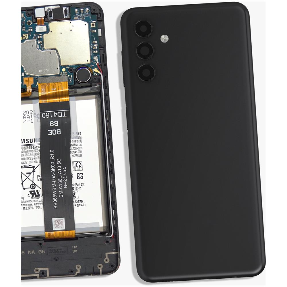 Copribatteria Per Samsung Galaxy A13 4g Compatibile Con Lente Protettiva Nero - Foto 9