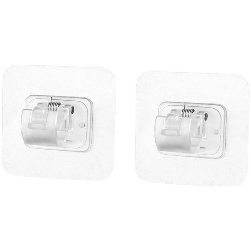 Supporto Autoadesivo Per Bastone Per Tende, Confezione Da 2 Transparent - Foto 1