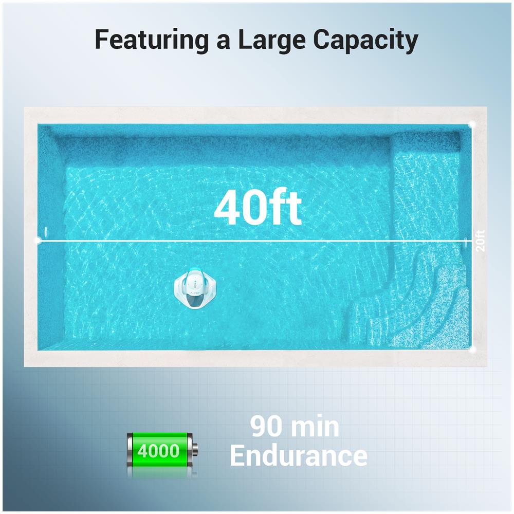 Pulitore Piscina - Seagull 800b Bianco - Foto 7