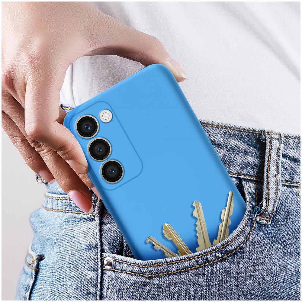Cover Per Samsung S23 Semi-rigida Finitura Soft-touch Serie Fast Cover Azzurra - Foto 2