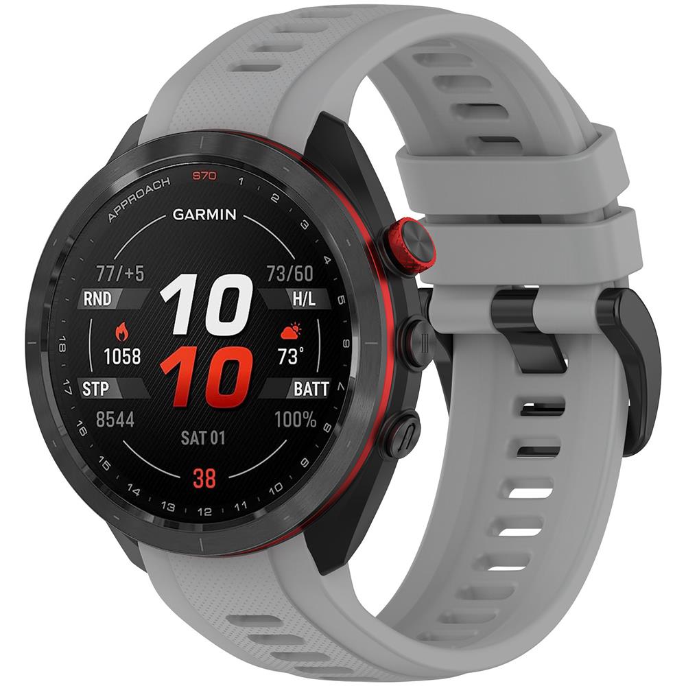 Cinturino In Silicone Per Garmin Approach S70 47 Mm Grey - Foto 2