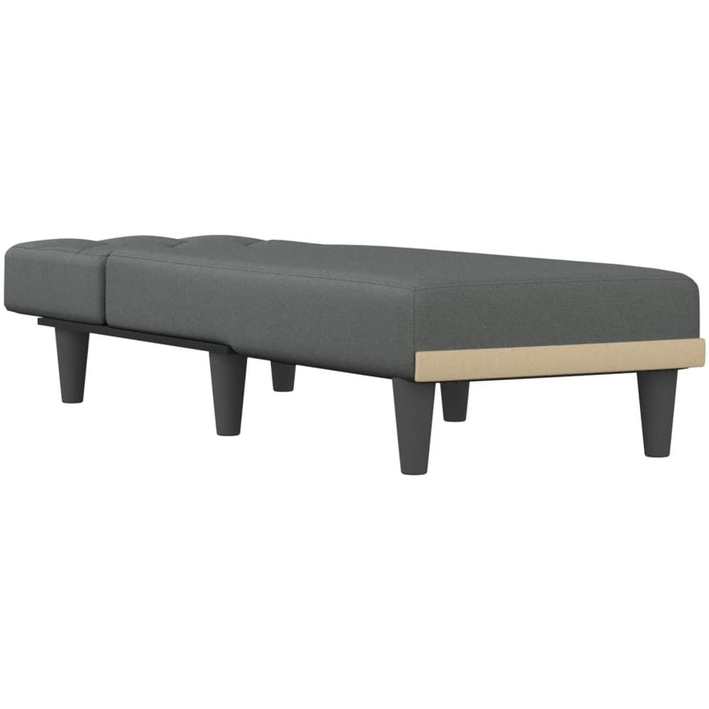 Chaise Longue In Tessuto Grigio Scuro - Foto 3