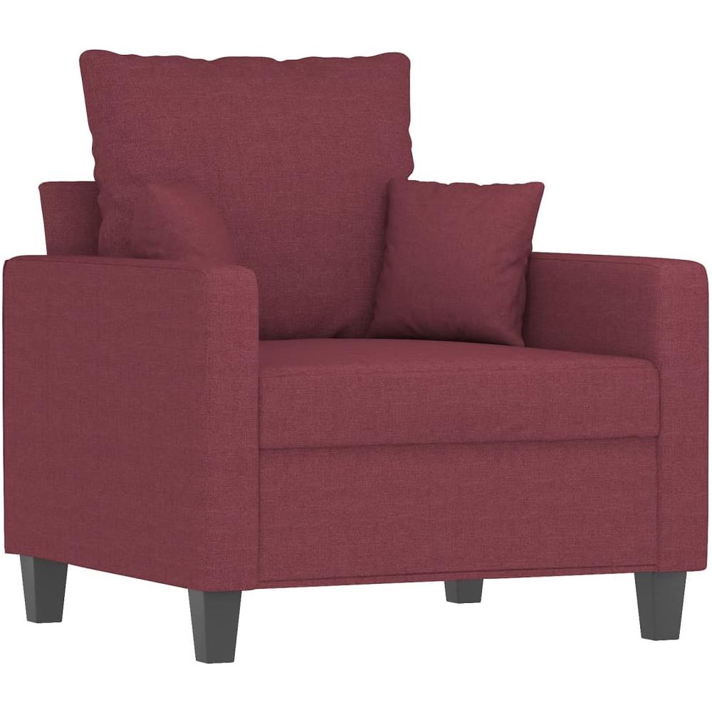 Poltrona Rosso Vino 60 Cm In Tessuto - Foto 2
