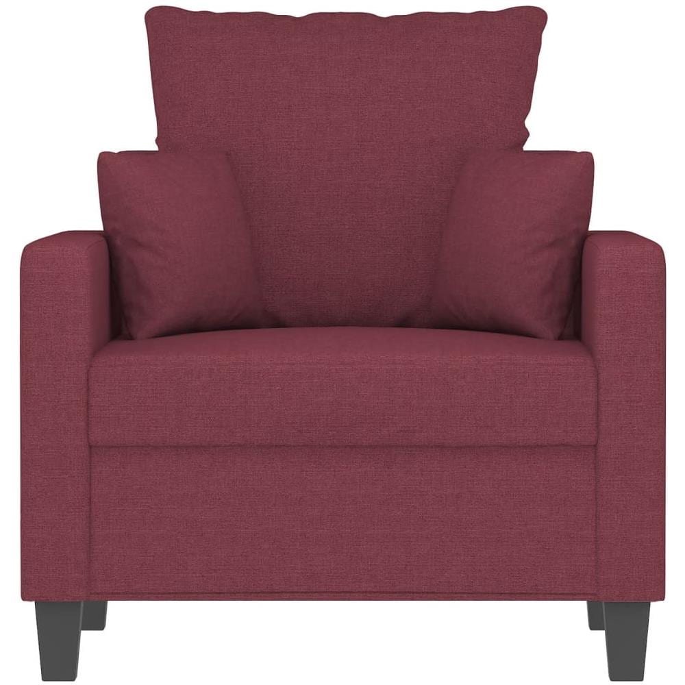 Poltrona Rosso Vino 60 Cm In Tessuto - Foto 3